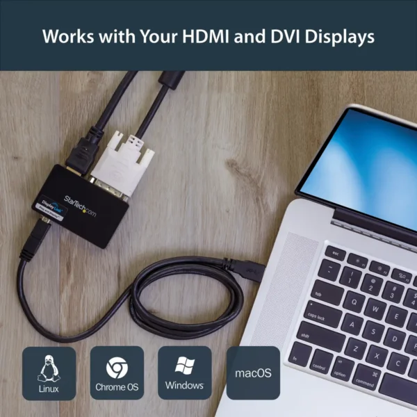 StarTech.com USB 3.0 to HDMI / DVI Adapter – 2048×1152
