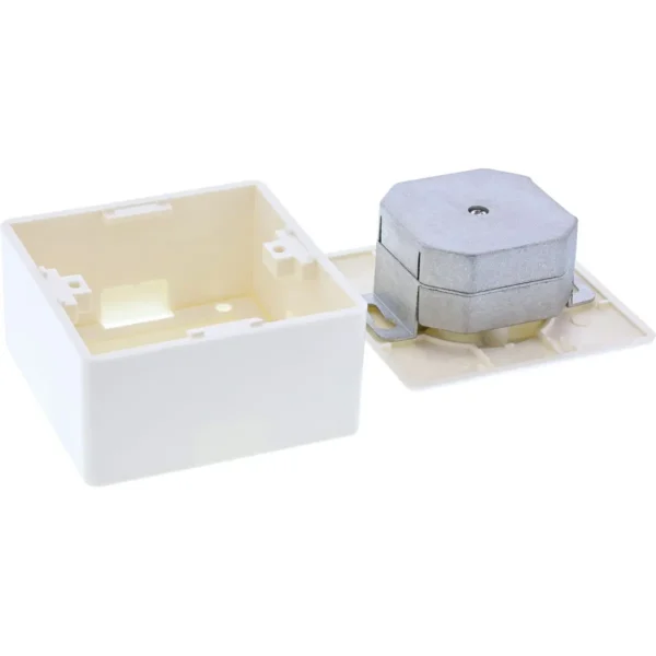 InLine Cat.5e Connection Box AP 2x RJ45 Socket RAL 9010 white