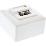 InLine Cat.5e Connection Box AP 2x RJ45 Socket RAL 9010 white