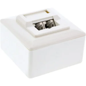 InLine Cat.5e Connection Box AP 2x RJ45 Socket RAL 9010 white