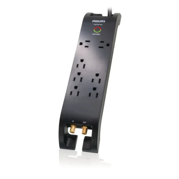Philips SPP5074E/17 surge protector Black 7 AC outlet(s) 1.22 m