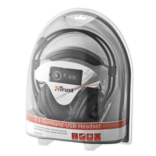 Trust 5.1 Surround USB Headset Wired Calls/Music USB Type-A Black