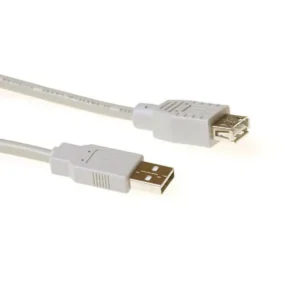 ACT USB 2.0 A male – USB A female ivory 3.00 m