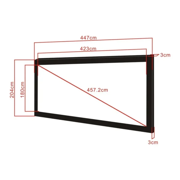 Multibrackets M 2.35:1 Framed Projection Screen 423×180, 180″
