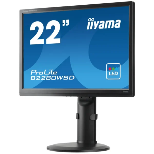 iiyama ProLite B2280WSD-B1 LED display 55.9 cm (22″) 1680 x 1050 pixels Black