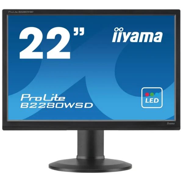 iiyama ProLite B2280WSD-B1 LED display 55.9 cm (22″) 1680 x 1050 pixels Black