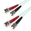 StarTech.com 1m (3ft) ST/UPC OM3 Multimode Fiber Optic Cable, Full Duplex 50/125µm Zipcord Fiber Cable, 100G Networks, LOMMF/VCSEL – LSZH Fiber Jumper Cord