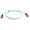 StarTech.com 1m (3ft) ST/UPC OM3 Multimode Fiber Optic Cable, Full Duplex 50/125µm Zipcord Fiber Cable, 100G Networks, LOMMF/VCSEL – LSZH Fiber Jumper Cord