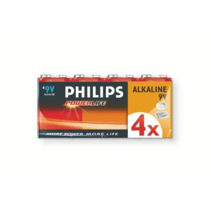 Philips PowerLife 9VPS4A 9V Alkaline Battery