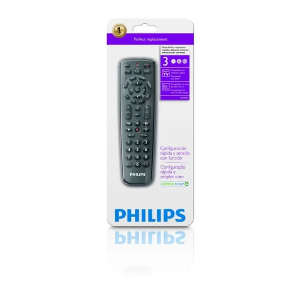 Philips Perfect replacement SRP1103/27 remote control IR Wireless DTV, DVD/Blu-ray, DVDR-HDD, DVR, SAT, TV Press buttons