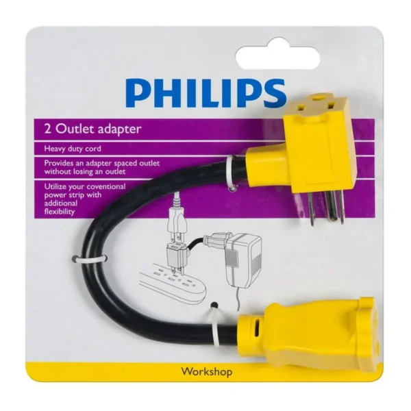 Philips SPS2020A/17 power plug adapter Type B Black, Yellow