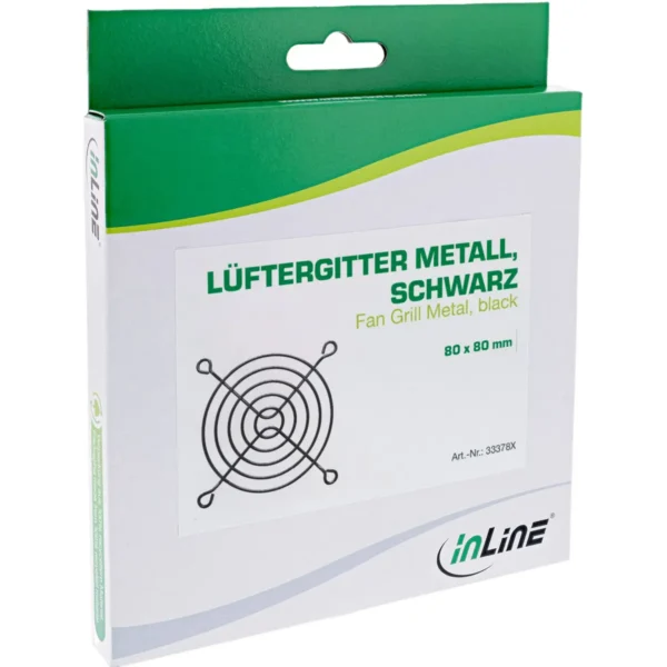InLine Fan Grill Metal, black, 60x60mm