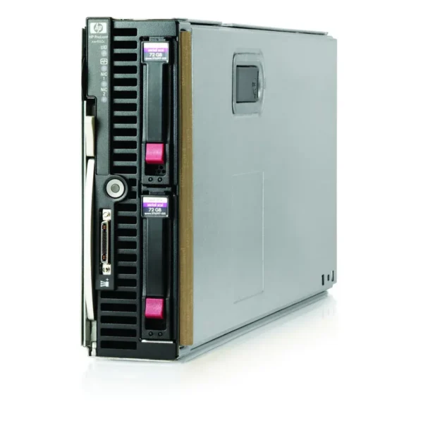 HP ProLiant xw460c Intel® Xeon® 5000 Sequence 5120 2 GB DDR2-SDRAM 72 GB HDD NVIDIA® Quadro® FX 560M Windows XP Professional Workstation Black, Grey