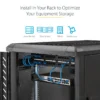 StarTech.com 2U Server Rack Shelf – Universal Rack Mount Cantilever Shelf for 19″ Network Equipment Rack & Cabinet – Heavy Duty Steel - Weight Capacity 44lb/20kg – 16″ Deep Tray, Black