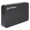Manhattan Drive Enclosure (Euro 2-pin plug), 5 Gbps (USB 3.2 Gen1 aka USB 3.0), SATA, 3.5″, One-touch backup button, SuperSpeed USB, Black, Sturdy, Plastic, Three Year Warranty, Boxed