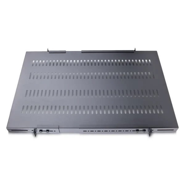 StarTech.com 1U 4-Post Adjustable Vented Server Rack Mount Shelf – 330lbs(150 kg) – 19.5 to 38in Adjustable Mounting Depth Universal Tray for 19″ AV/ Network Equipment Rack – 27.5in Deep