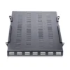 StarTech.com 1U 4-Post Adjustable Vented Server Rack Mount Shelf – 330lbs(150 kg) – 19.5 to 38in Adjustable Mounting Depth Universal Tray for 19″ AV/ Network Equipment Rack – 27.5in Deep