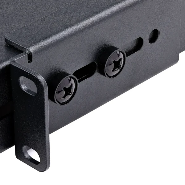 StarTech.com 1U 4-Post Adjustable Vented Server Rack Mount Shelf – 330lbs(150 kg) – 19.5 to 38in Adjustable Mounting Depth Universal Tray for 19″ AV/ Network Equipment Rack – 27.5in Deep