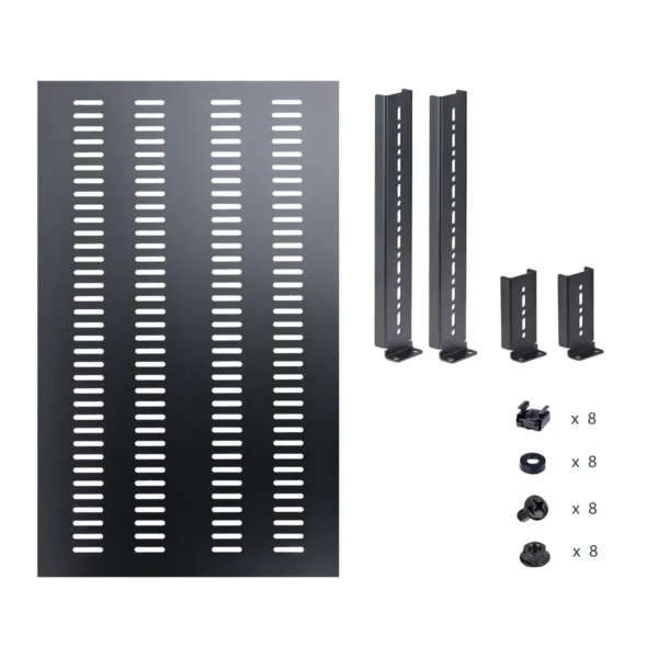 StarTech.com 1U 4-Post Adjustable Vented Server Rack Mount Shelf – 330lbs(150 kg) – 19.5 to 38in Adjustable Mounting Depth Universal Tray for 19″ AV/ Network Equipment Rack – 27.5in Deep
