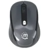 Manhattan Performance Wireless Mouse, Black, Adjustable DPI (1000, 1500 or 2000dpi), 2.4Ghz (up to 10m), USB, Optical, Four Button with Scroll Wheel, USB micro receiver, AA battery (included), Low friction base, Three Year Warranty, Blister