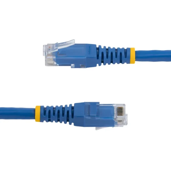 StarTech.com 2ft CAT6 Ethernet Cable – Blue CAT 6 Gigabit Ethernet Wire -650MHz 100W PoE RJ45 UTP Molded Network/Patch Cord w/Strain Relief/Fluke Tested/Wiring is UL Certified/TIA