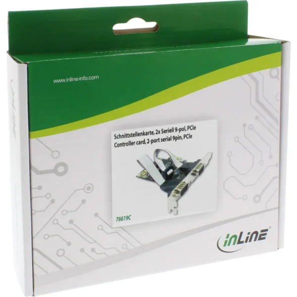 InLine Interface Card 2x Serial 9 Pin PCIe (PCI-Express)