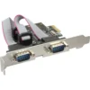 InLine Interface Card 2x Serial 9 Pin PCIe (PCI-Express)