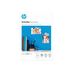 HP Everyday Photo Paper, Glossy, 200 g/m2, 10 x 15 cm (101 x 152 mm), 100 sheets