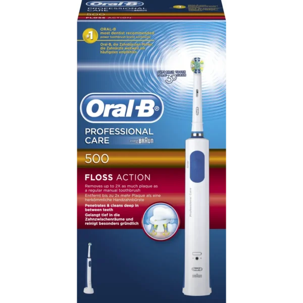 Oral-B Professional Care 500 Floss Action Adult Rotating-oscillating toothbrush Blue, White