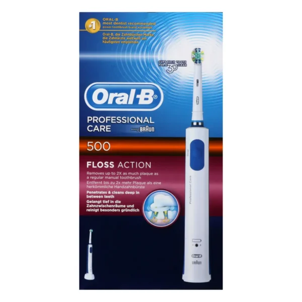 Oral-B Professional Care 500 Floss Action Adult Rotating-oscillating toothbrush Blue, White