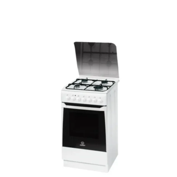 Indesit KN1G11S(W)/I cooker Freestanding cooker Electric Gas Black, White