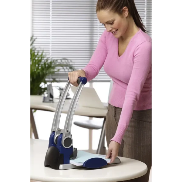 Rexel HD2300X Ultra Heavy Duty 2 Hole Punch Silver/Blue