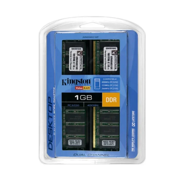 Kingston Technology ValueRAM 1GB, DDR SDRAM, 400MHz, , memory module