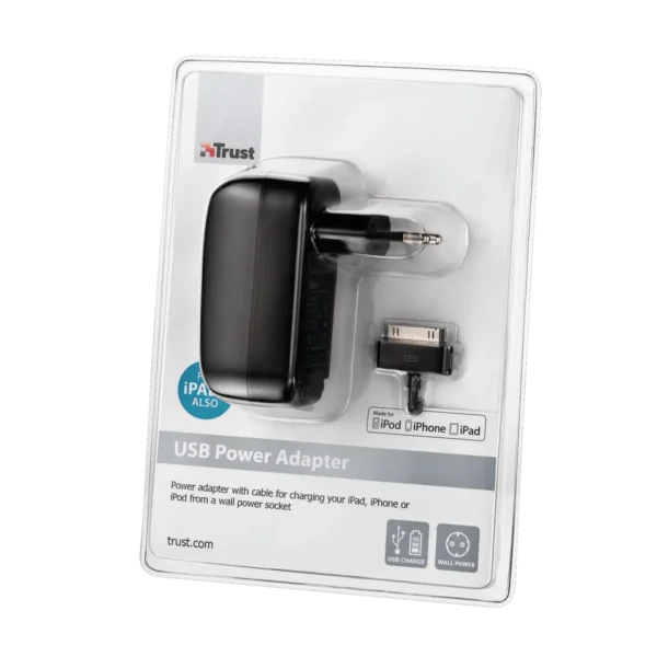 Trust iPad USB Power Adapter Mobile phone, MP3, MP4, Tablet Black AC, USB Indoor