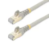 StarTech.com 7ft CAT6a Ethernet Cable – 10 Gigabit Shielded Snagless RJ45 100W PoE Patch Cord – 10GbE STP Network Cable w/Strain Relief – Gray Fluke Tested/Wiring is UL Certified/TIA