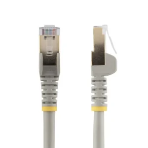 StarTech.com 7ft CAT6a Ethernet Cable – 10 Gigabit Shielded Snagless RJ45 100W PoE Patch Cord – 10GbE STP Network Cable w/Strain Relief – Gray Fluke Tested/Wiring is UL Certified/TIA