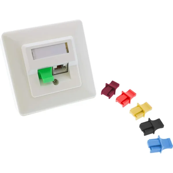 InLine Dust Cover for RJ45 female, green, 100 pcs.