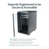 StarTech.com 4-Post 22U Server Rack Cabinet, Lockable 19″ Data Rack Cabinet for Computer / AV / IT Equipment, Office / Home Network Rack with Casters & Adjustable Mounting Rails