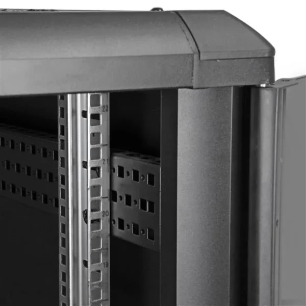 StarTech.com 4-Post 22U Server Rack Cabinet, Lockable 19″ Data Rack Cabinet for Computer / AV / IT Equipment, Office / Home Network Rack with Casters & Adjustable Mounting Rails