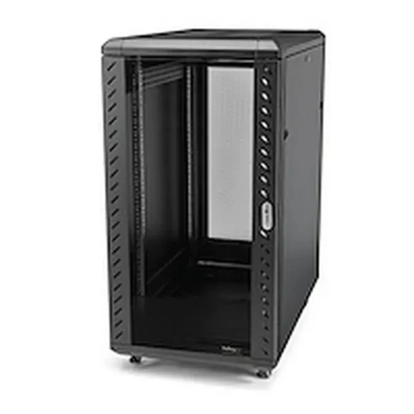 StarTech.com 4-Post 22U Server Rack Cabinet, Lockable 19″ Data Rack Cabinet for Computer / AV / IT Equipment, Office / Home Network Rack with Casters & Adjustable Mounting Rails