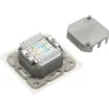 InLine Cat.6 Connection Box 2x RJ45 female to RAL9010 white horizontal