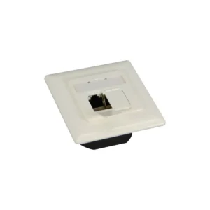 InLine Cat.6 Connection Box 2x RJ45 female to RAL9010 white horizontal