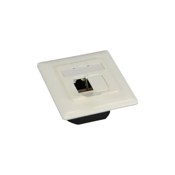 InLine Cat.6 Connection Box 2x RJ45 female to RAL9010 white horizontal