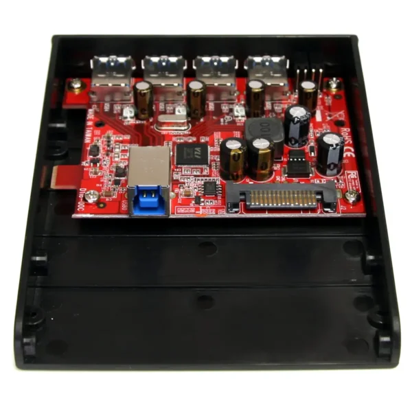 StarTech.com USB 3.0 Front Panel 4 Port Hub - 3.5in or 5.25in Bay~USB 3.0 Front Panel 4 Port Hub – 5Gbps – 3.5in or 5.25in Bay