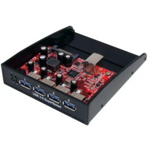 StarTech.com USB 3.0 Front Panel 4 Port Hub - 3.5in or 5.25in Bay~USB 3.0 Front Panel 4 Port Hub – 5Gbps – 3.5in or 5.25in Bay