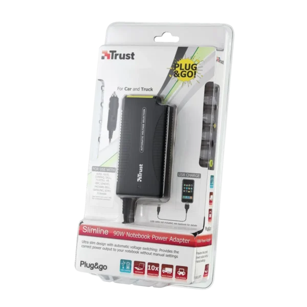 Trust Plug&Go Mobile phone, MP3, Laptop Black Cigar lighter Auto