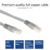 ACT Grey 0.5 meter U/UTP CAT6 patch cable with RJ45 connectors