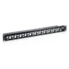 Equip 24-Port Keystone Cat.6A Shielded Patch Panel, Black