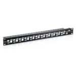 Equip 24-Port Keystone Cat.6A Shielded Patch Panel, Black