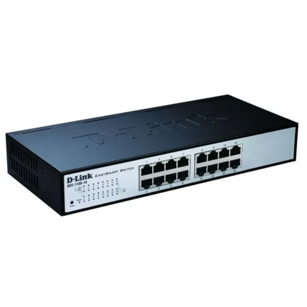 D-Link DES-1100-16 network switch Managed L2 Fast Ethernet (10/100) 1U Black